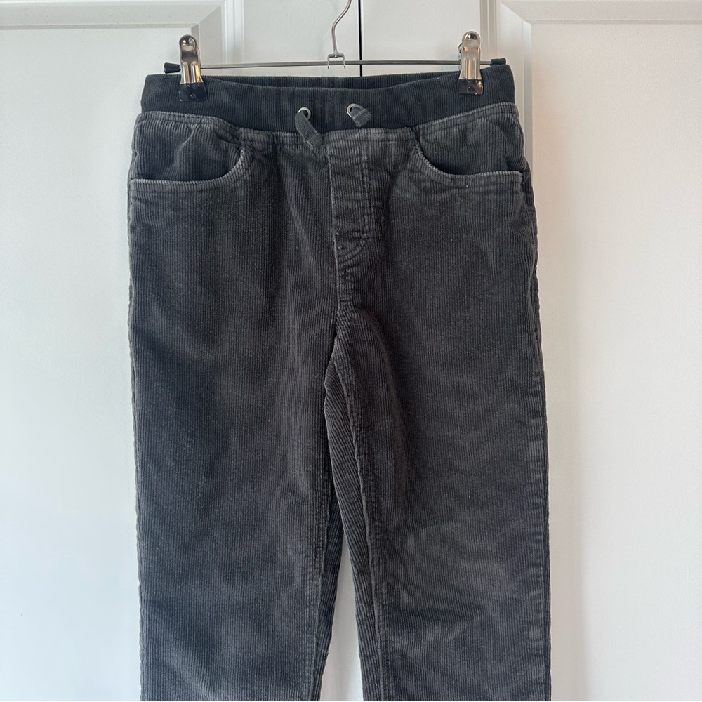 Hanna Andersson Corduroy Pull On Pants Charcoal Gray (Size 140/10) - Picture 2 of 5